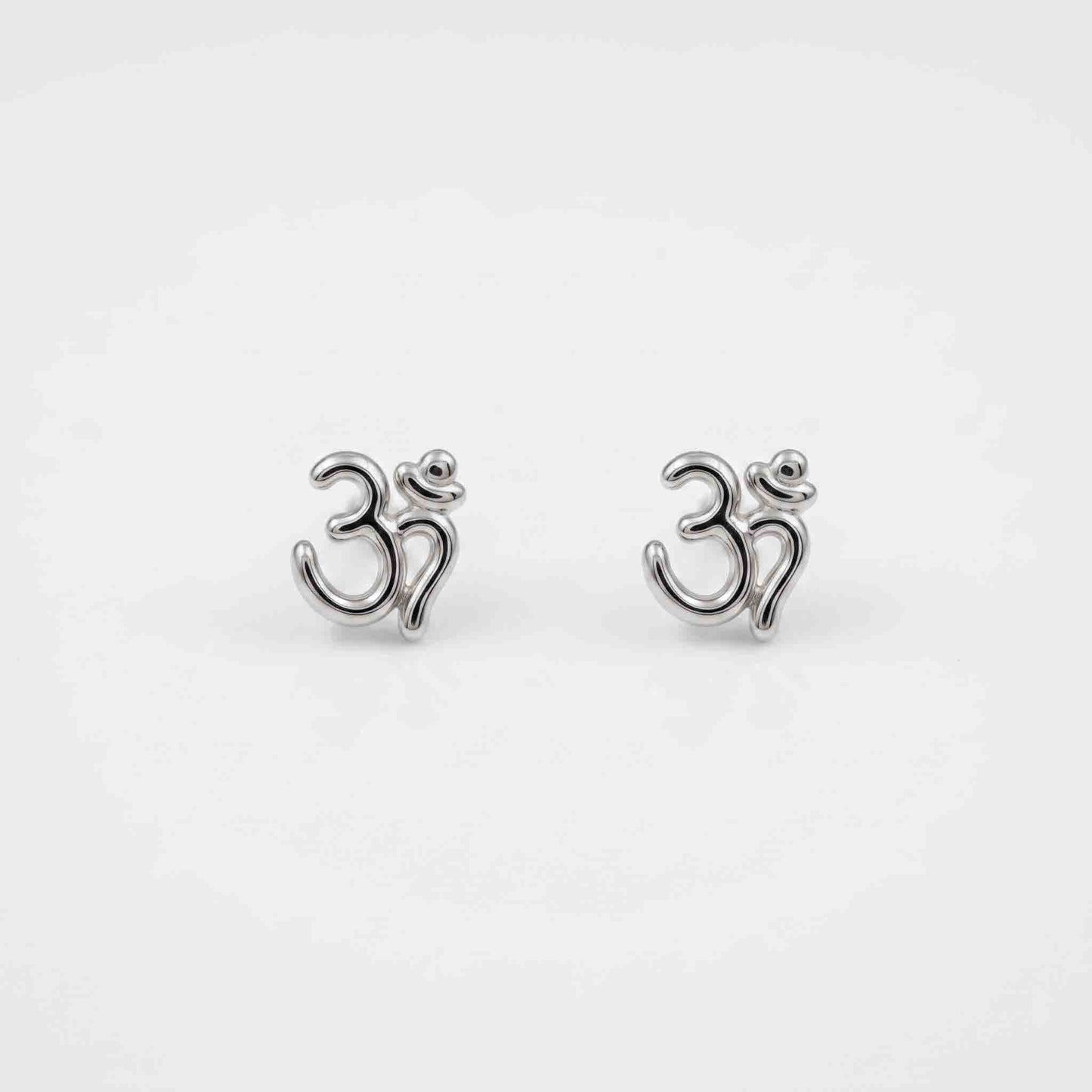 Silver OM Earring
