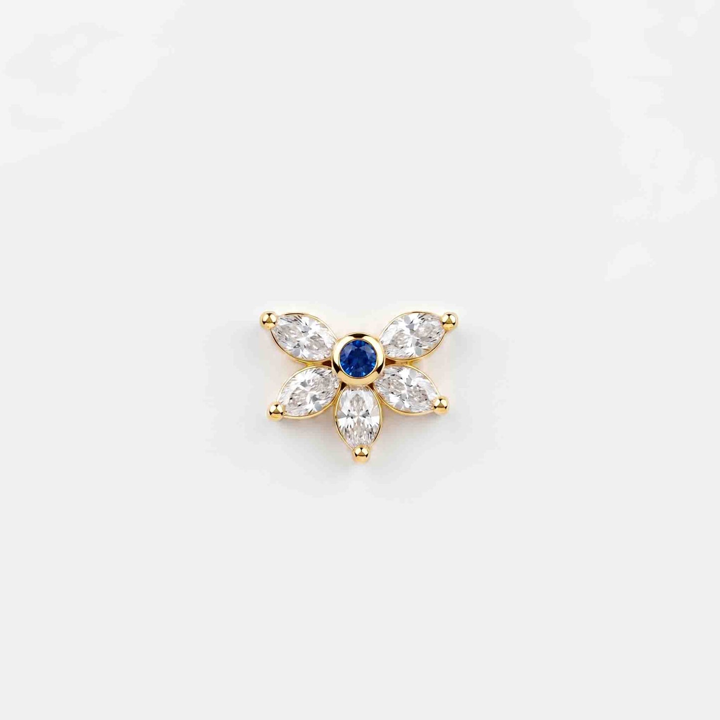 Silver 5 Marquise Stone Nosepin