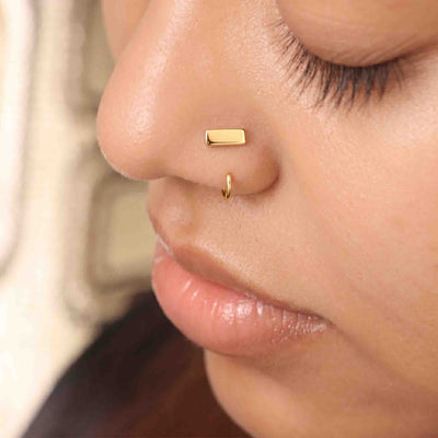Silver Bar Nose pin