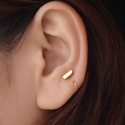 Silver Bar Earring