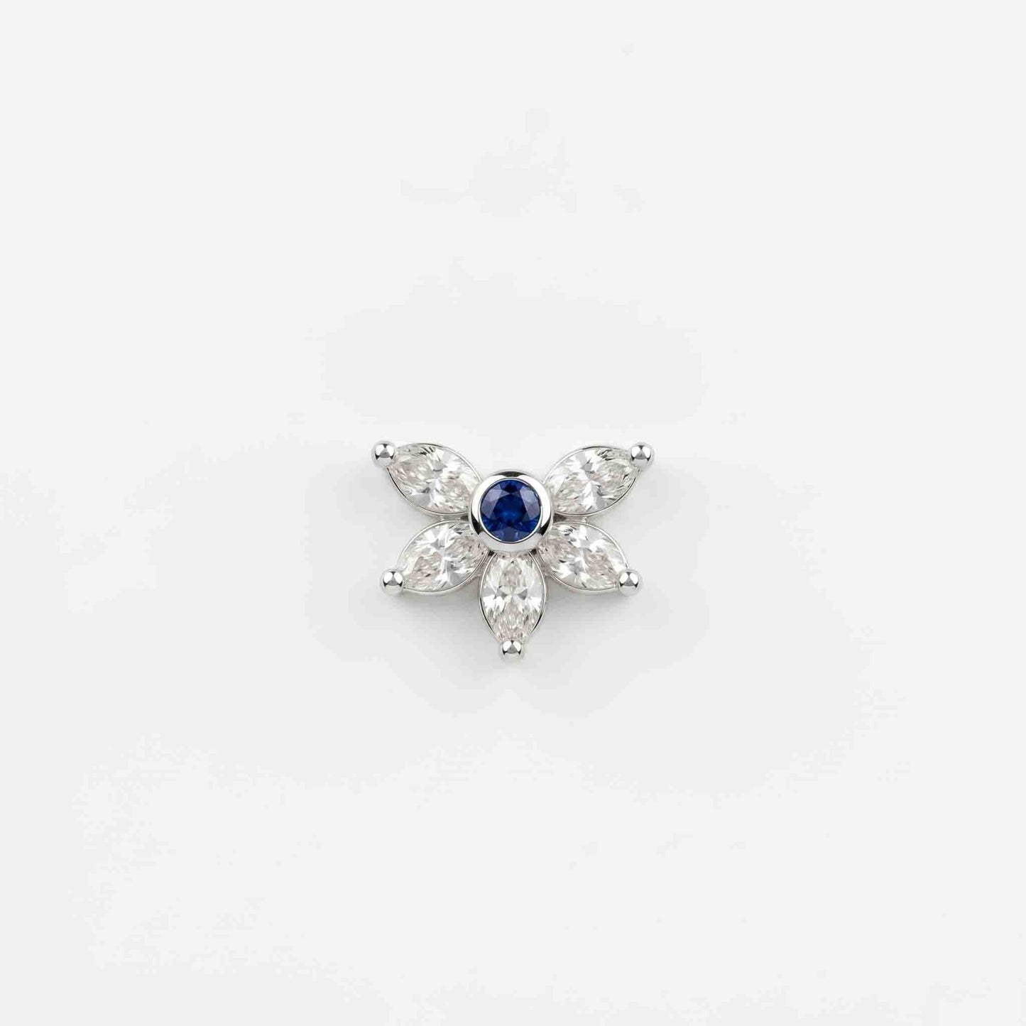 Silver 5 Marquise Stone Nosepin