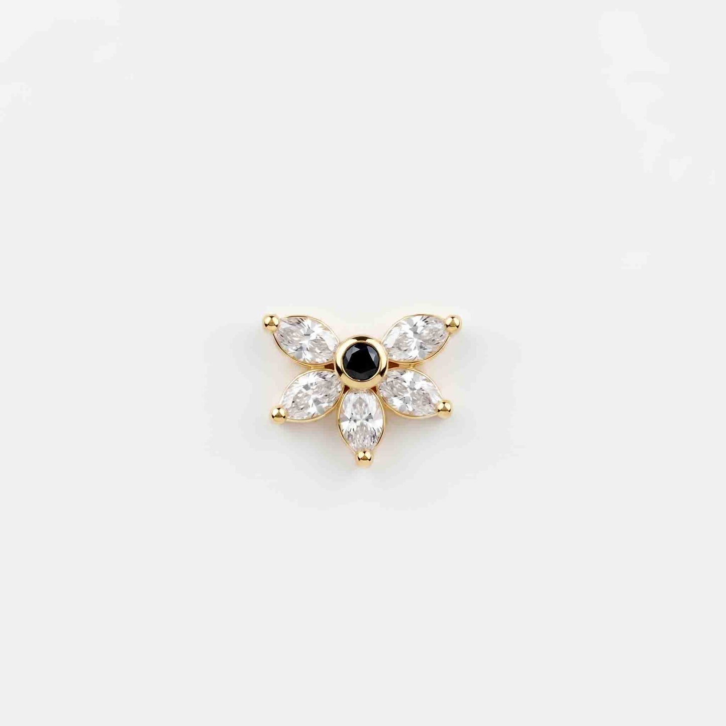 Silver 5 Marquise Stone Nosepin