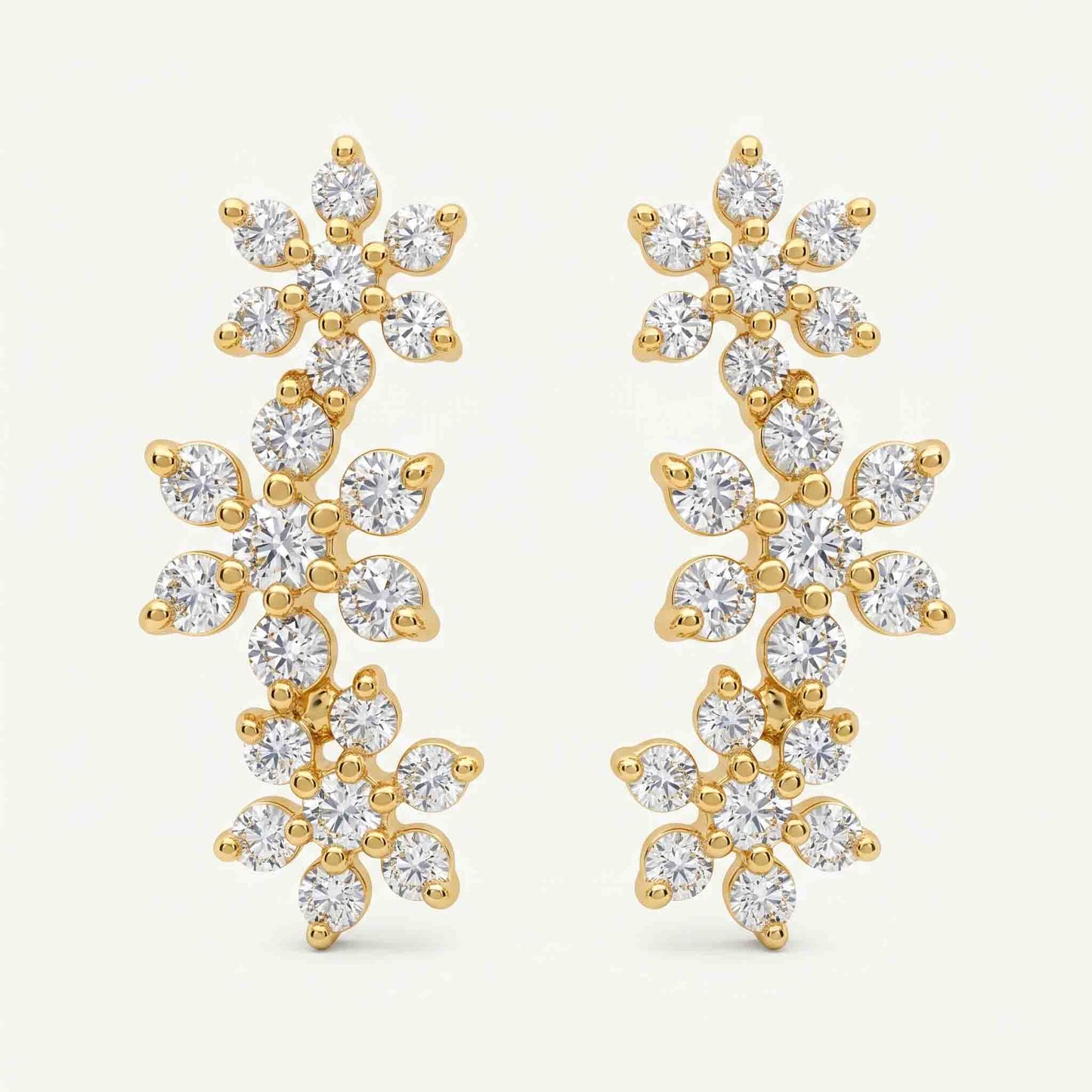 Silver Floral Lattice Earring