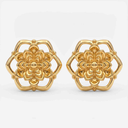 Silver Lace Rosette Earring