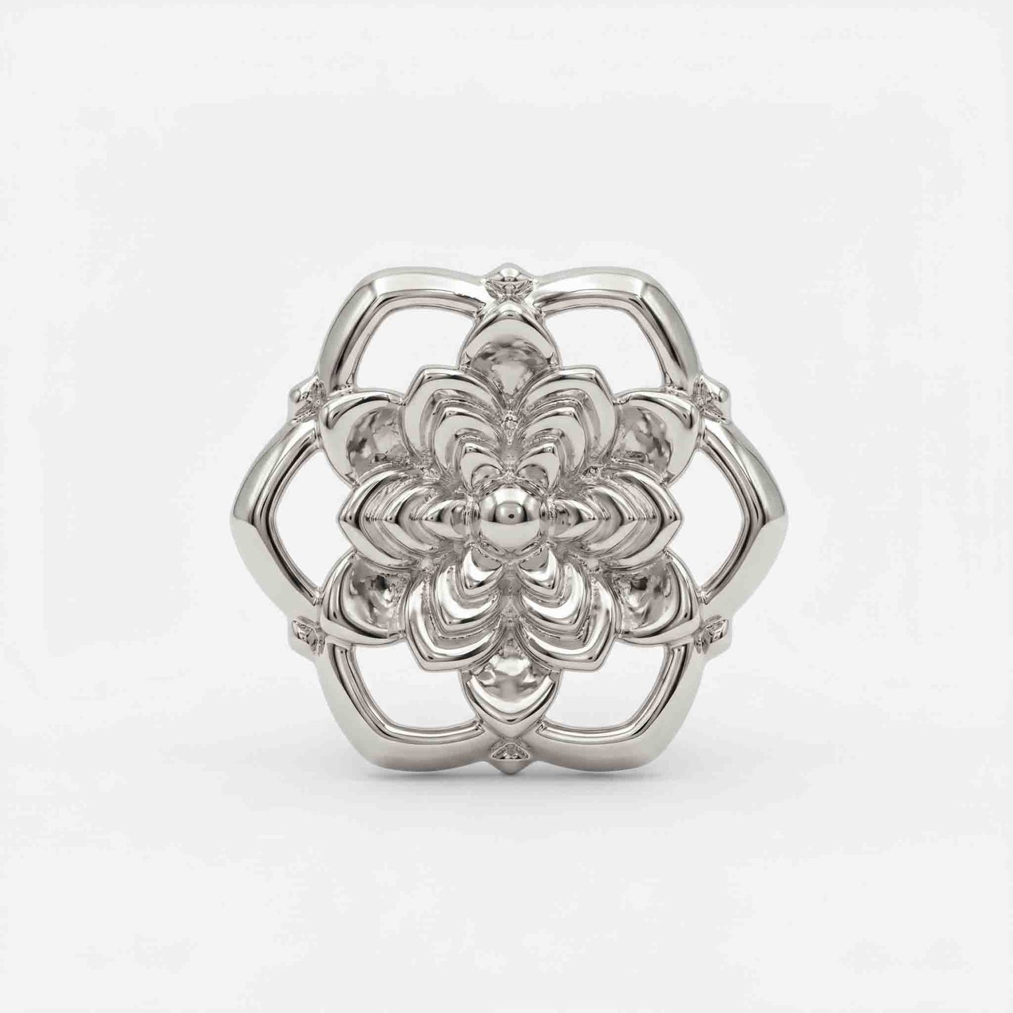 Silver Lace Rosette Nose pin
