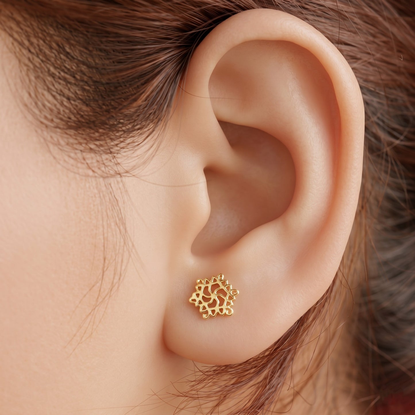 Silver Kanak Earring