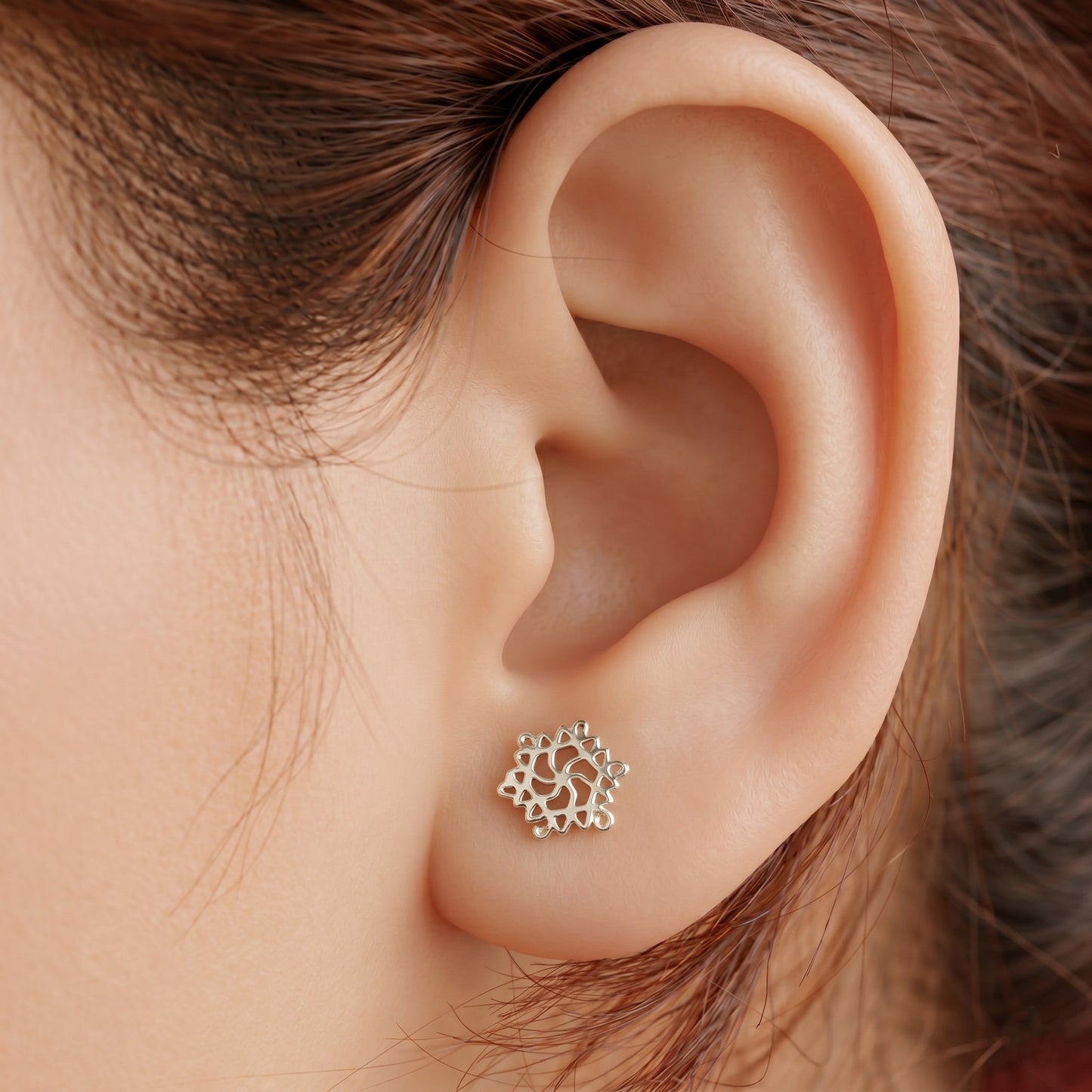 Silver Kanak Earring