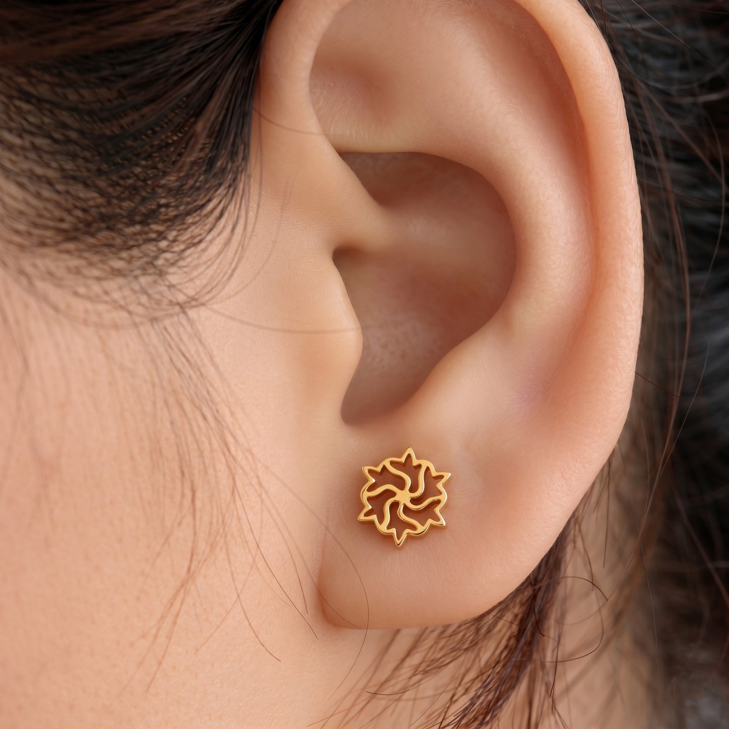 Silver Konark Earring
