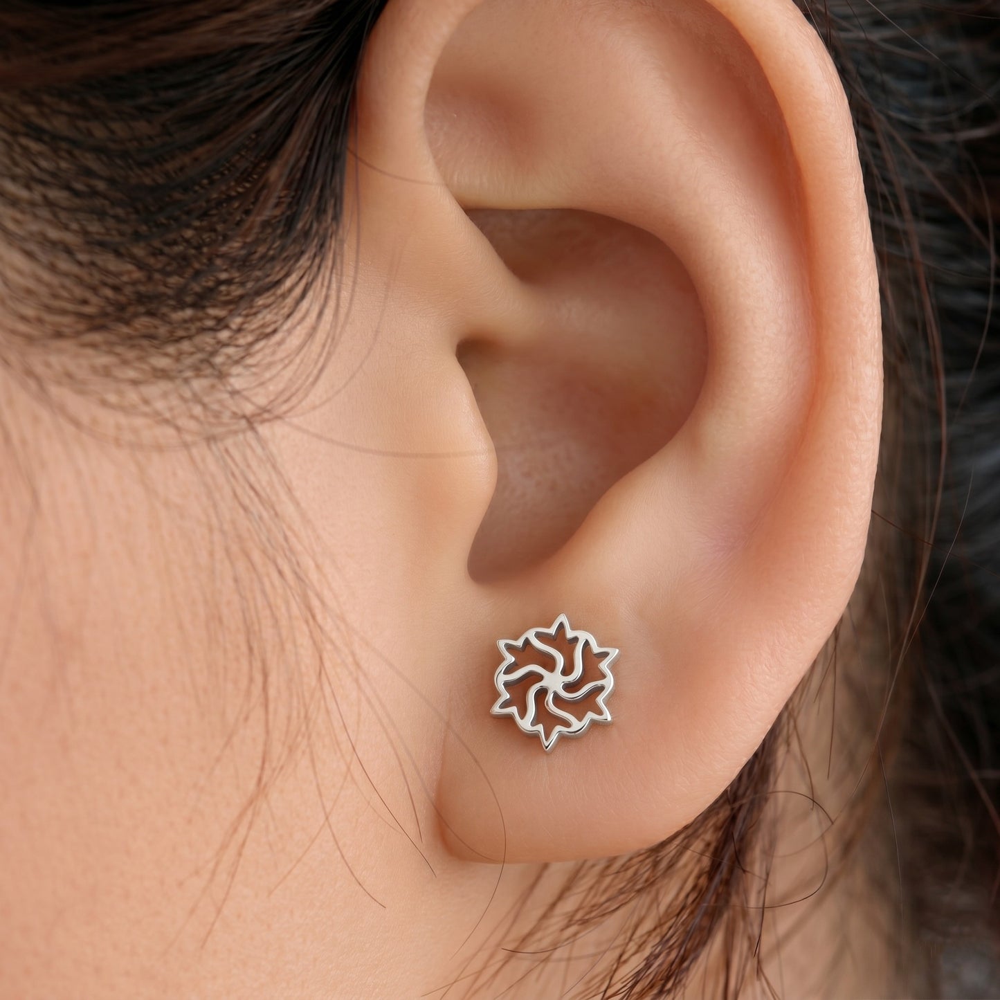 Silver Konark Earring