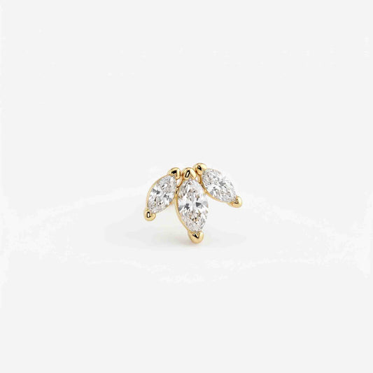Silver  Marquise Nose pin