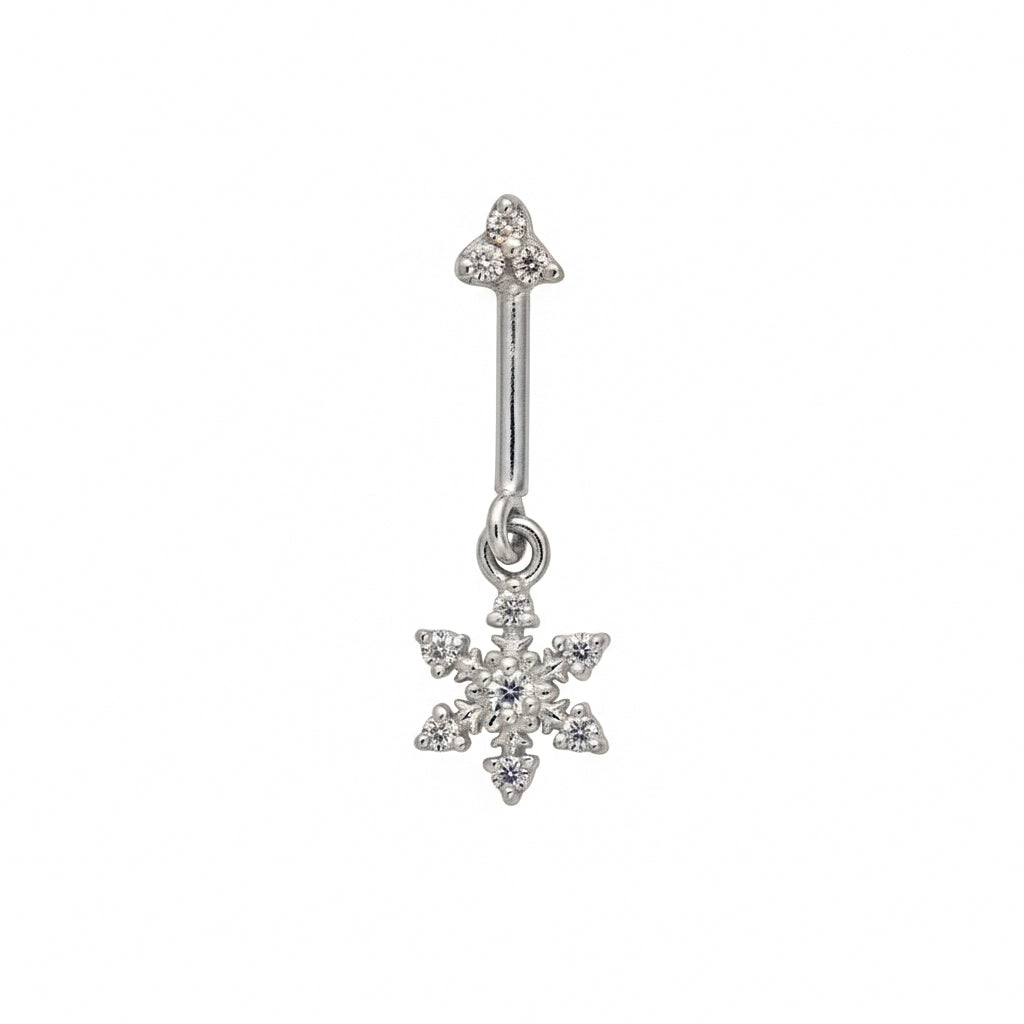 SILVER 6 STONE FLOWER2 HANGING BUGADI