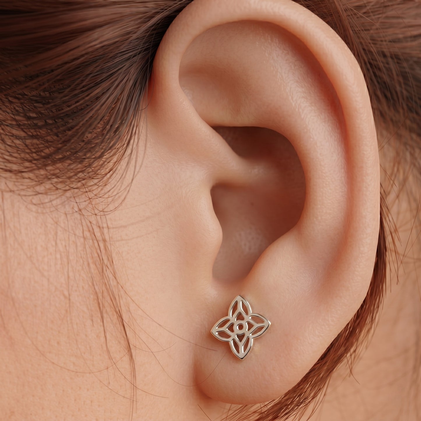 Silver Maurya Earring