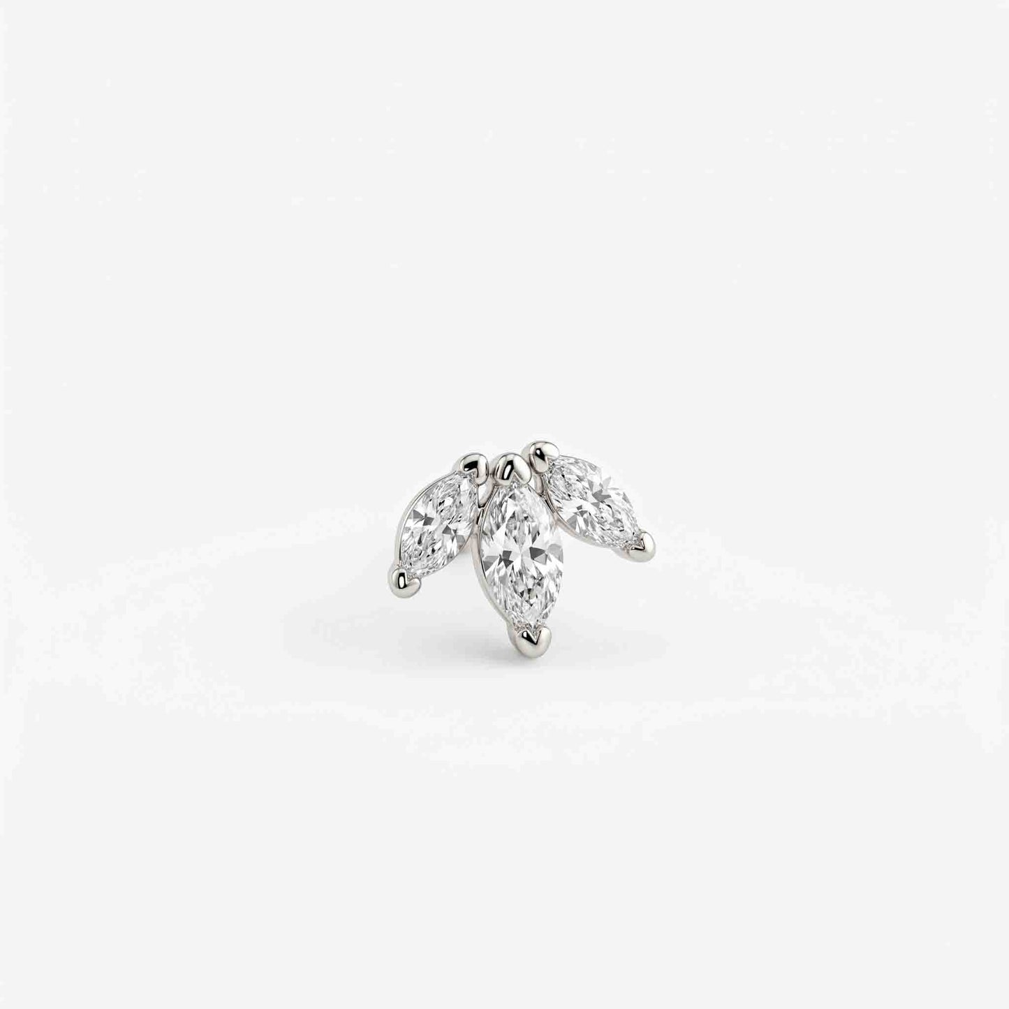 Silver  Marquise Nose pin