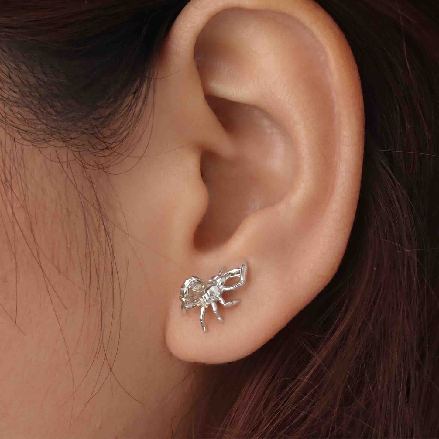 Silver Scorpion Earring