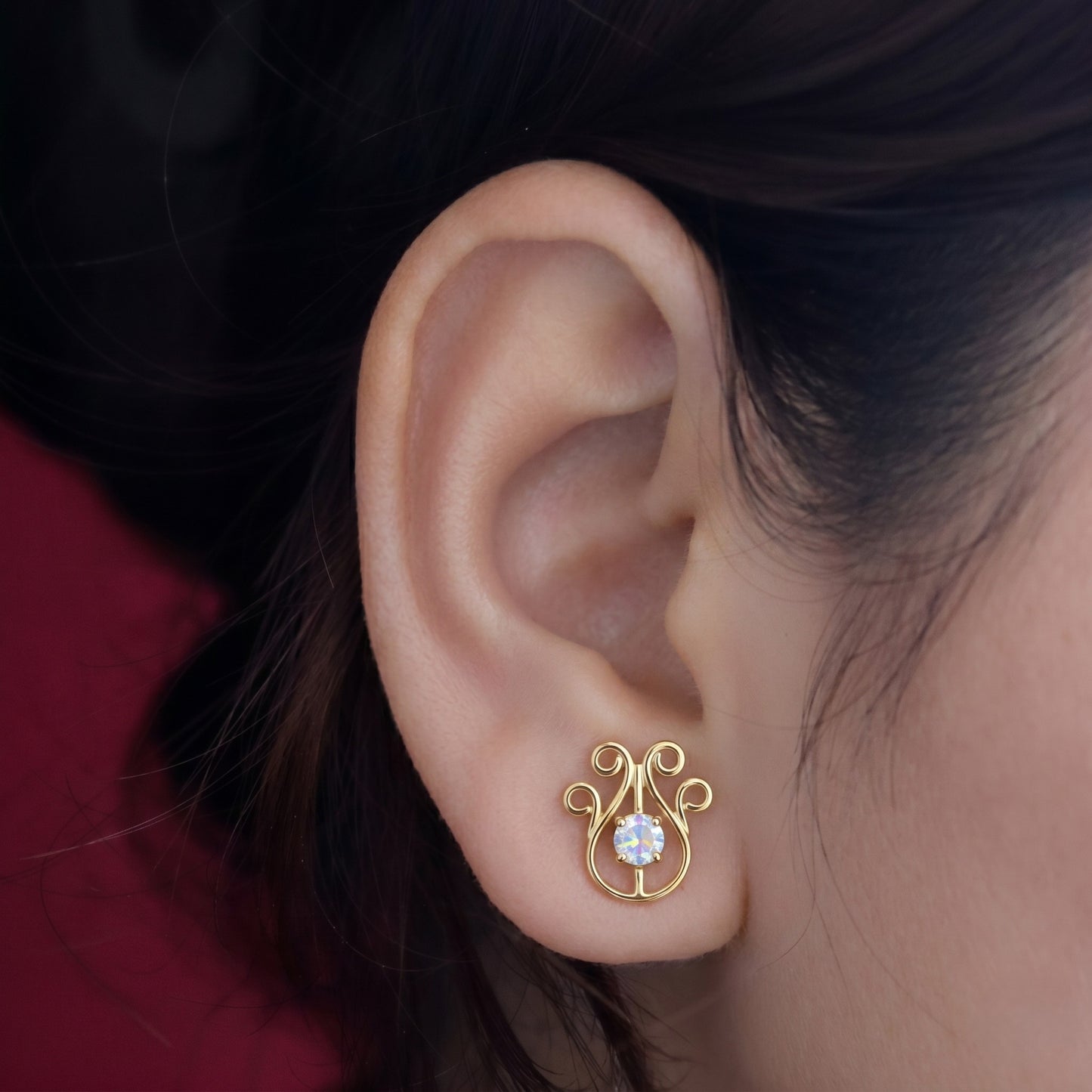 Silver Buta Earring