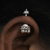 Silver Bugadi Jhumka Gopuram Top Design