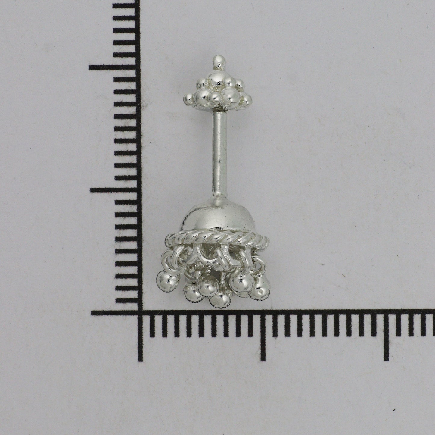 Silver Bugadi Jhumka Gopuram Top Design
