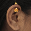 Silver Bugadi Jhumka Gopuram Top Gold Design