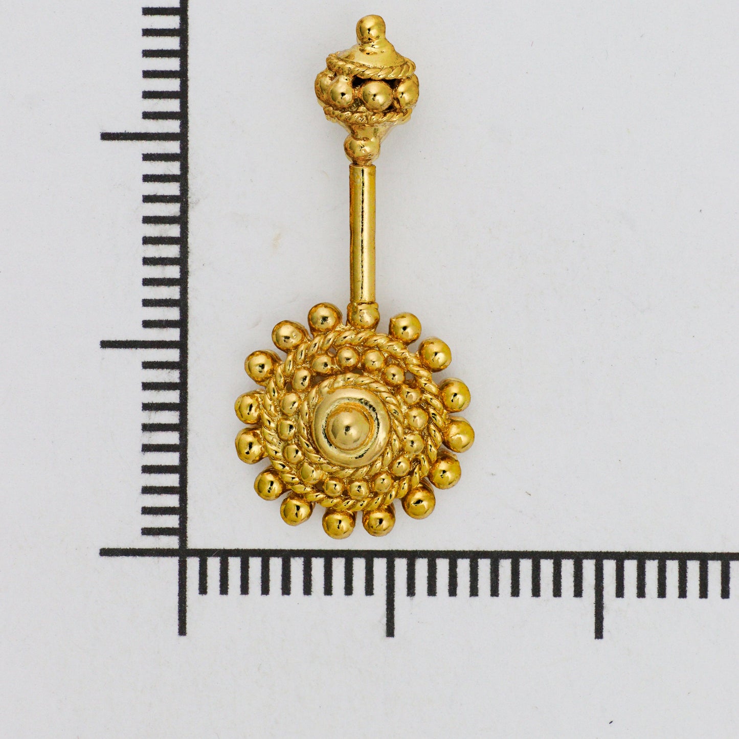 Silver Bugadi Dhal Gada Top Gold Design