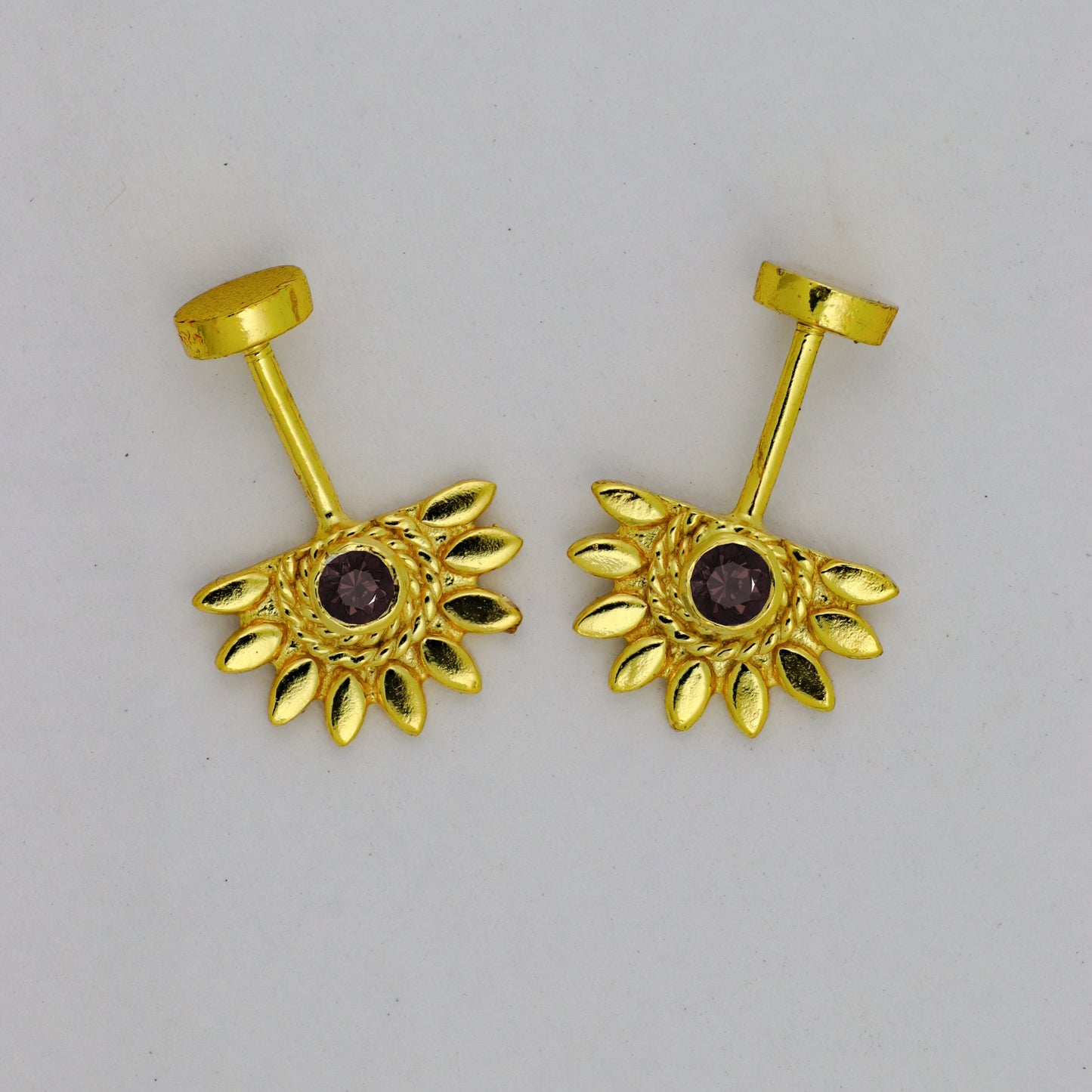SUN BUGADI BLACK STONE GOLD PLATED