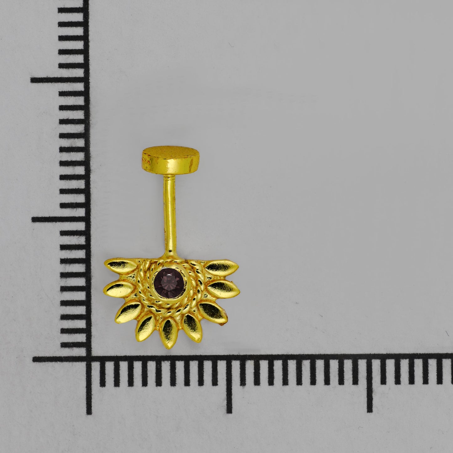 SUN BUGADI BLACK STONE GOLD PLATED