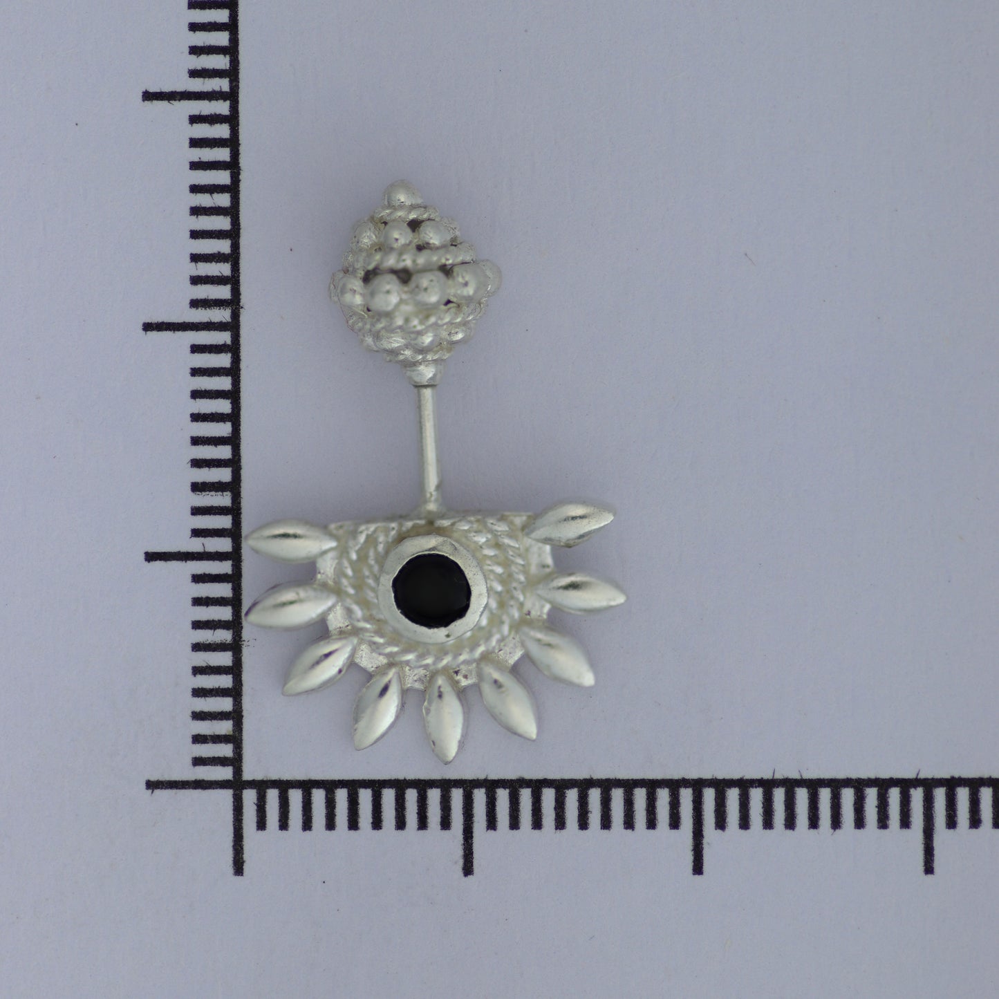 Silver Bugadi Sun Shikhara Top Nazar Black Design