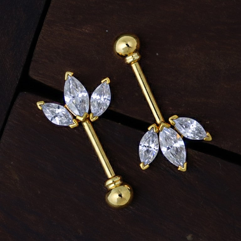 Silver Bugadi 3 Marquis MSB Ball Top Diamond Design