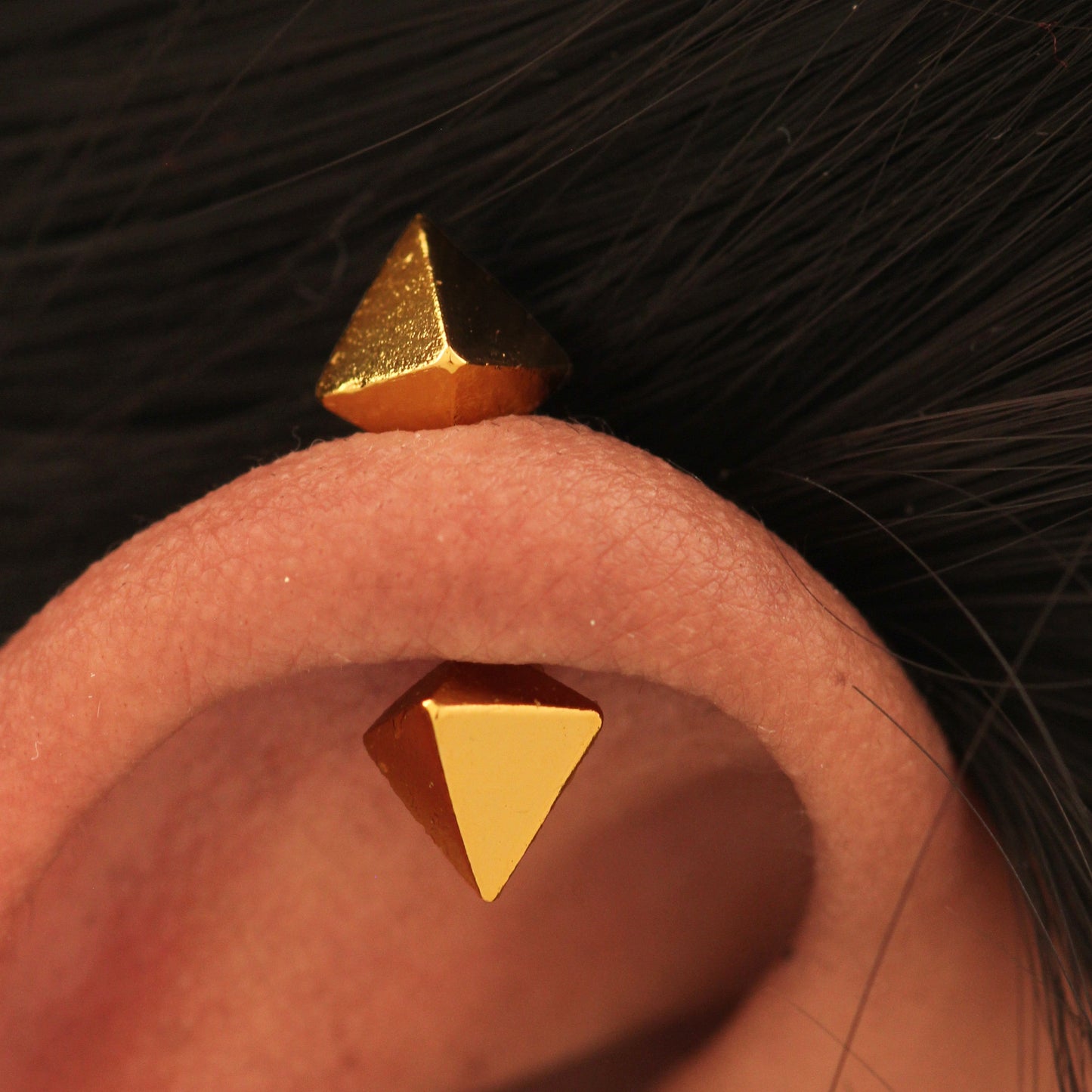 Silver Bugadi Octahedron Dual Gold Design