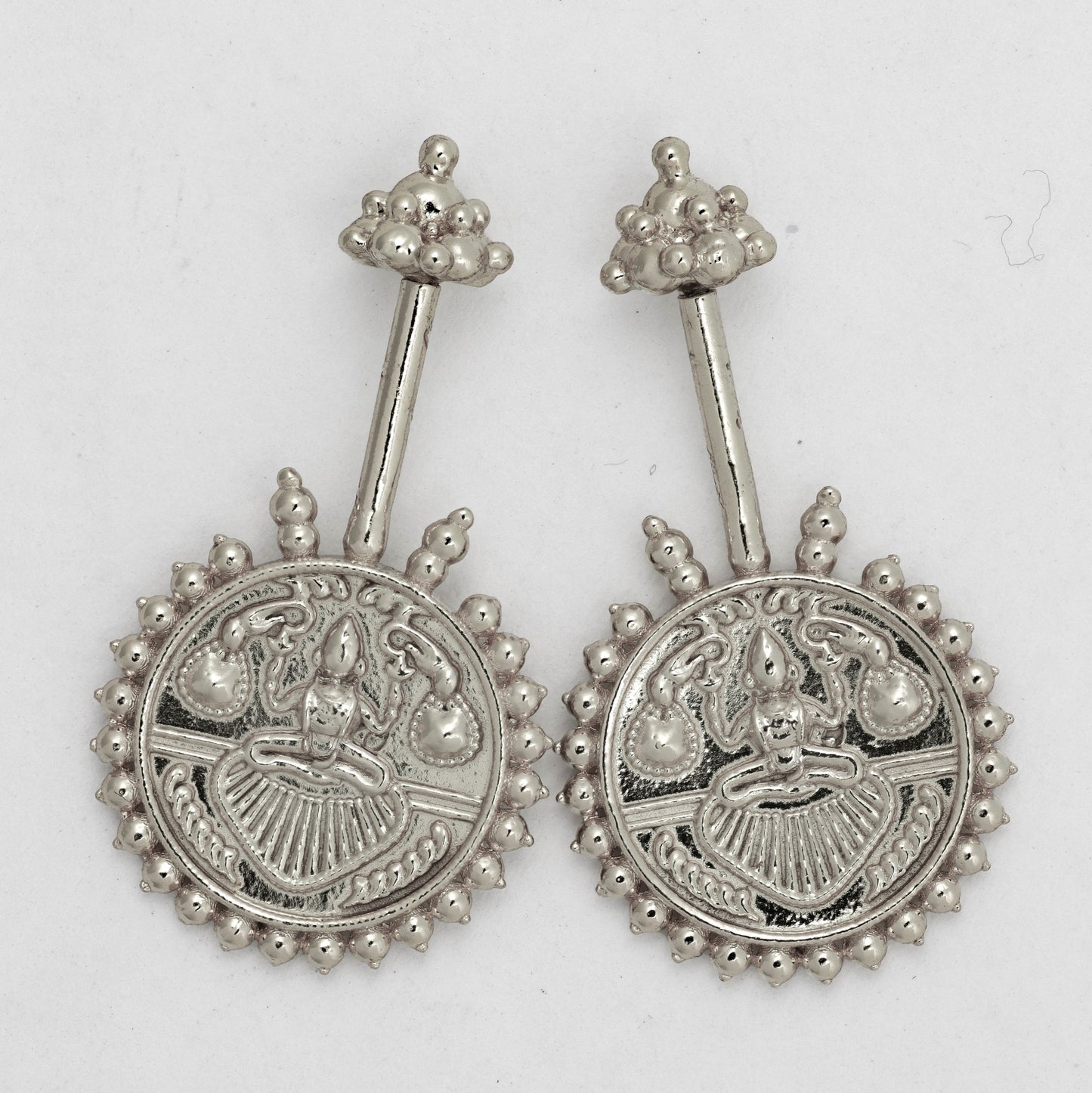 Silver Bugadi Laxmi Coin Gopuram Top Design