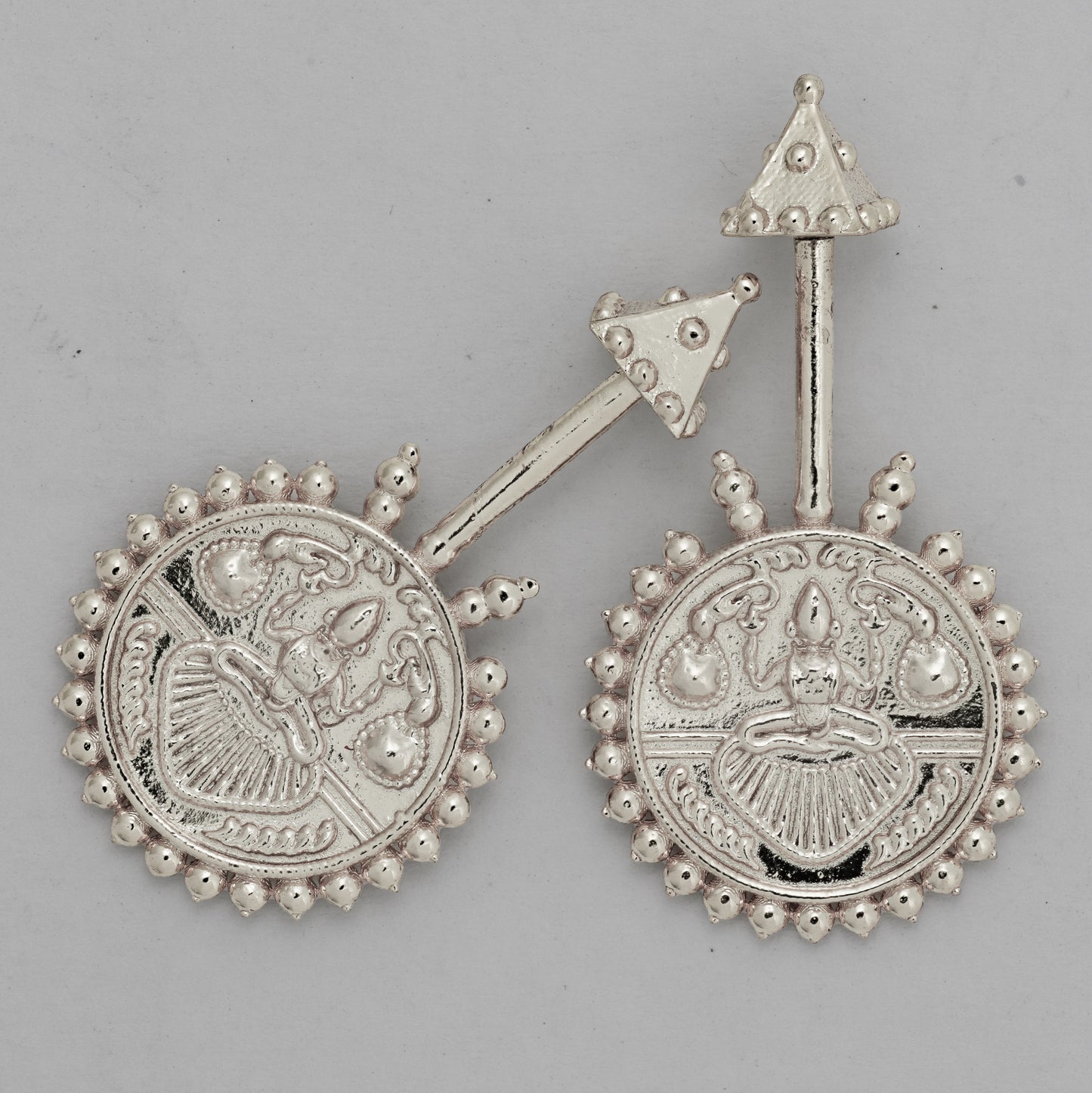 Silver Bugadi Laxmi Coin Pyramid Top Design