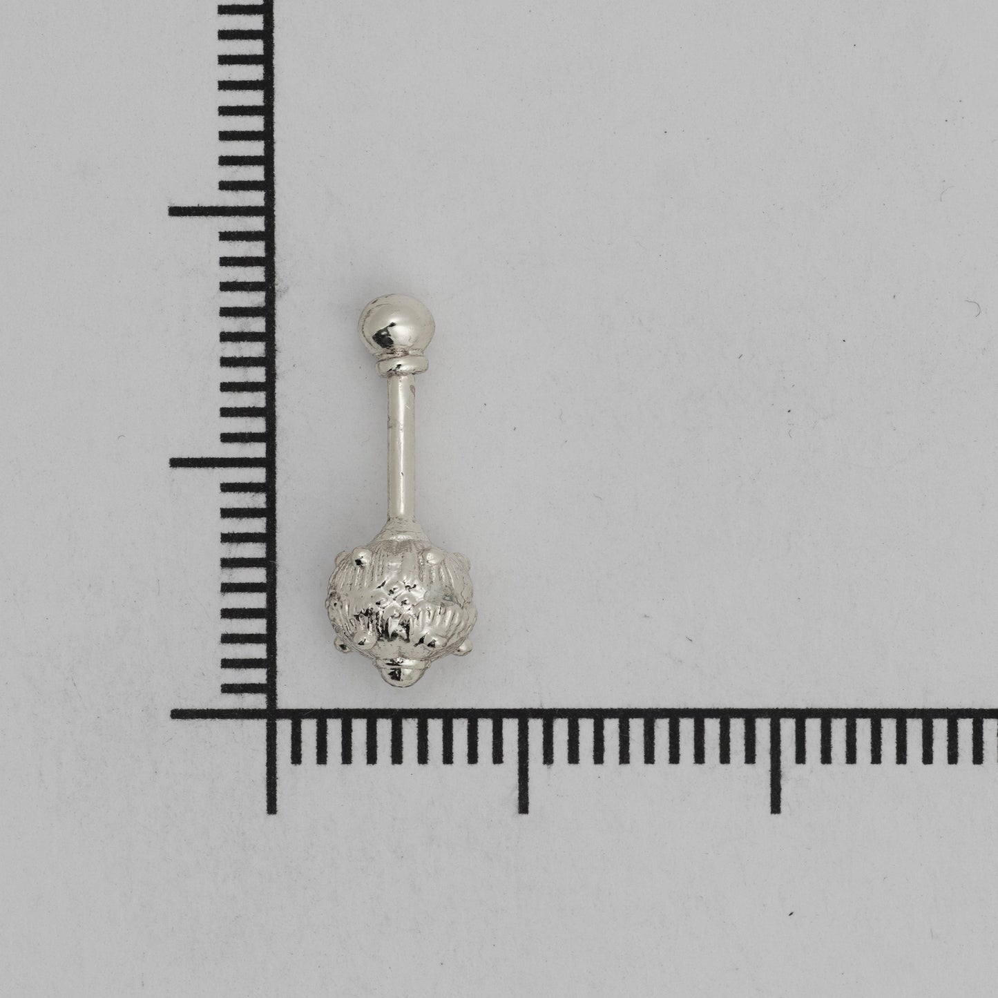 Silver Bugadi Mace Ball Top Design