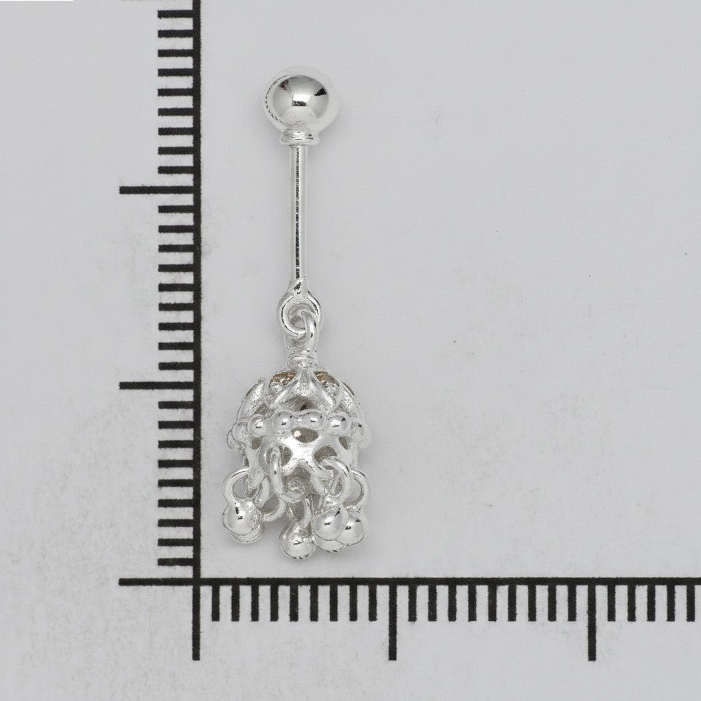 Silver Hanging Jhumka Bugadi