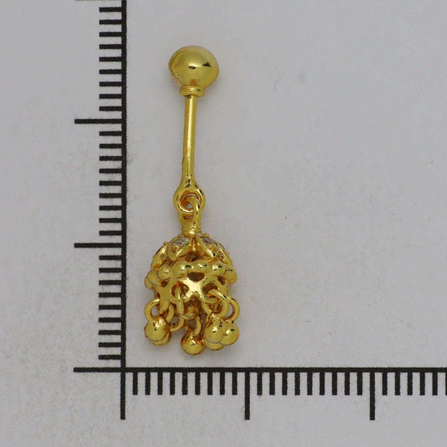 Silver Hanging Jhumka Bugadi Gold Plated