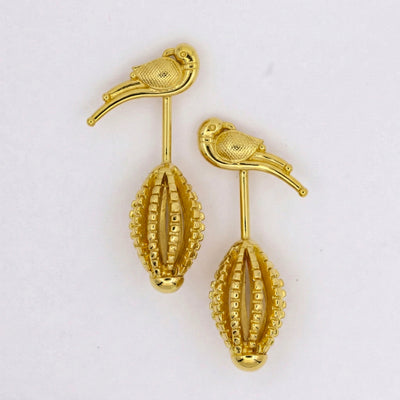 Silver Bugadi Cacao Parrot Top Gold Design