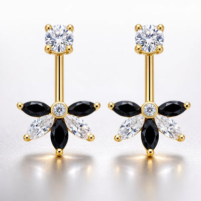 Silver Black and White Top Stone Bugadi