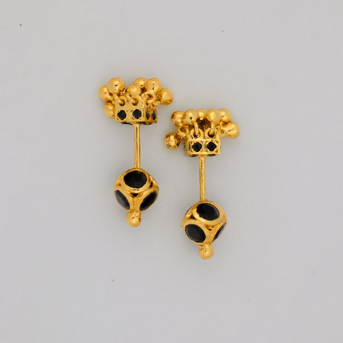 Silver Hanging Jhumka Bugadi Gold Plated 2