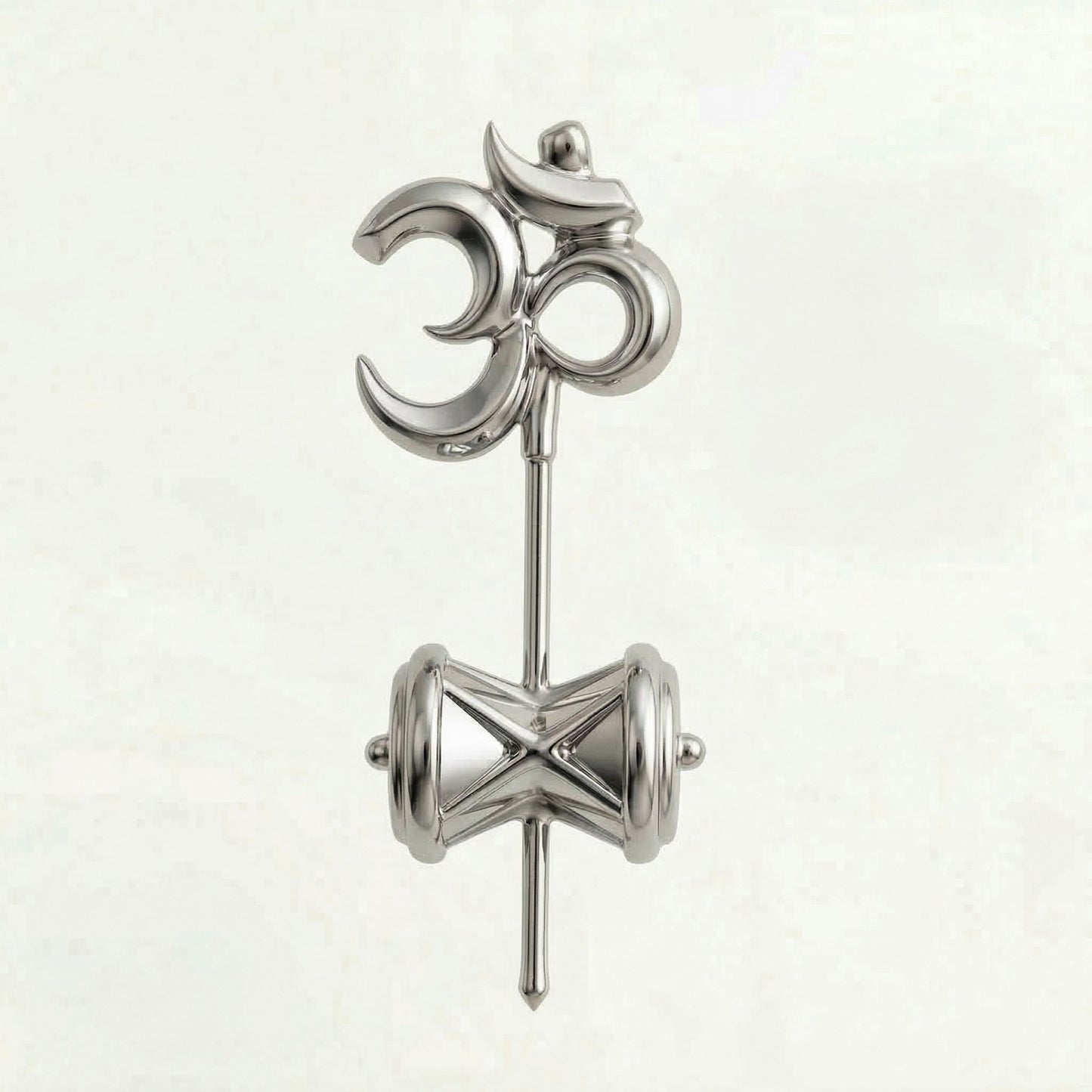 Silver Bugadi Damru Om Top Design