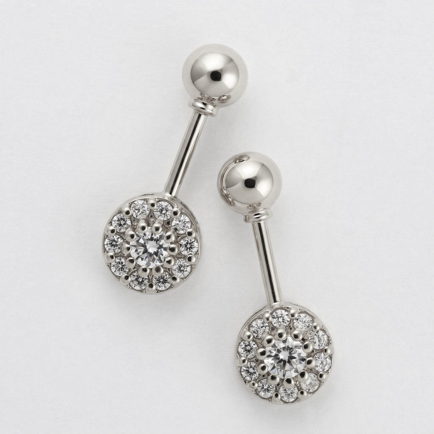 Silver Bugadi Daisy Ball Top Diamond Design