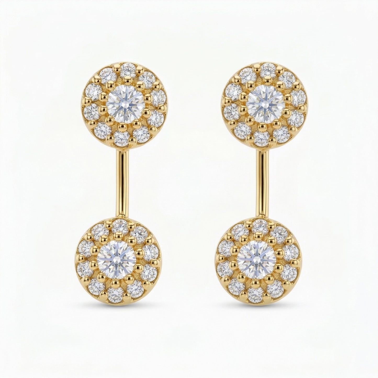 Silver Bugadi Daisy Dual Gold Diamond Design