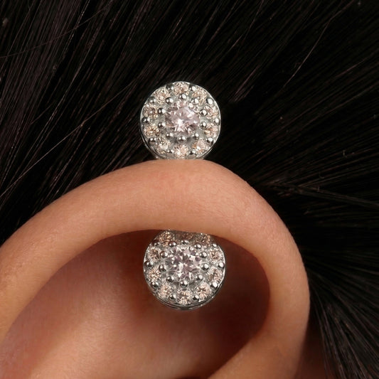 Silver Bugadi Daisy Dual Diamond Design