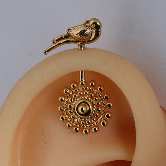 SILVER DHAL GOLD BUGADI WITH BARD TOP