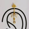 Silver Bugadi 5 Marquise Hanging Gopuram Top & Drop Gold Diamond Design