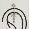 SILVER 5 MARQUIS DIAMOND STONE HANGING GOPURAM TOP WITH DROP BUGADI