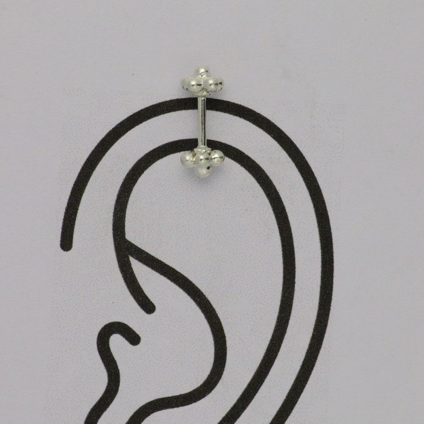 Silver Bugadi 6 Bead Dual Design