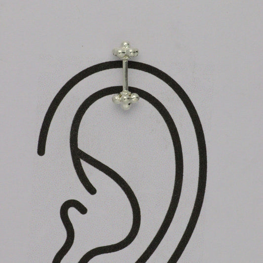 Silver Bugadi 6 Bead Dual Design