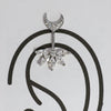 SILVER 5 MARQUIS DIAMOND STONE MOON STON TOP BUGADI