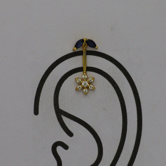 Silver Bugadi 7 Stone Flower
