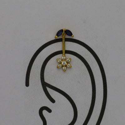 Silver Bugadi 7 Stone Flower