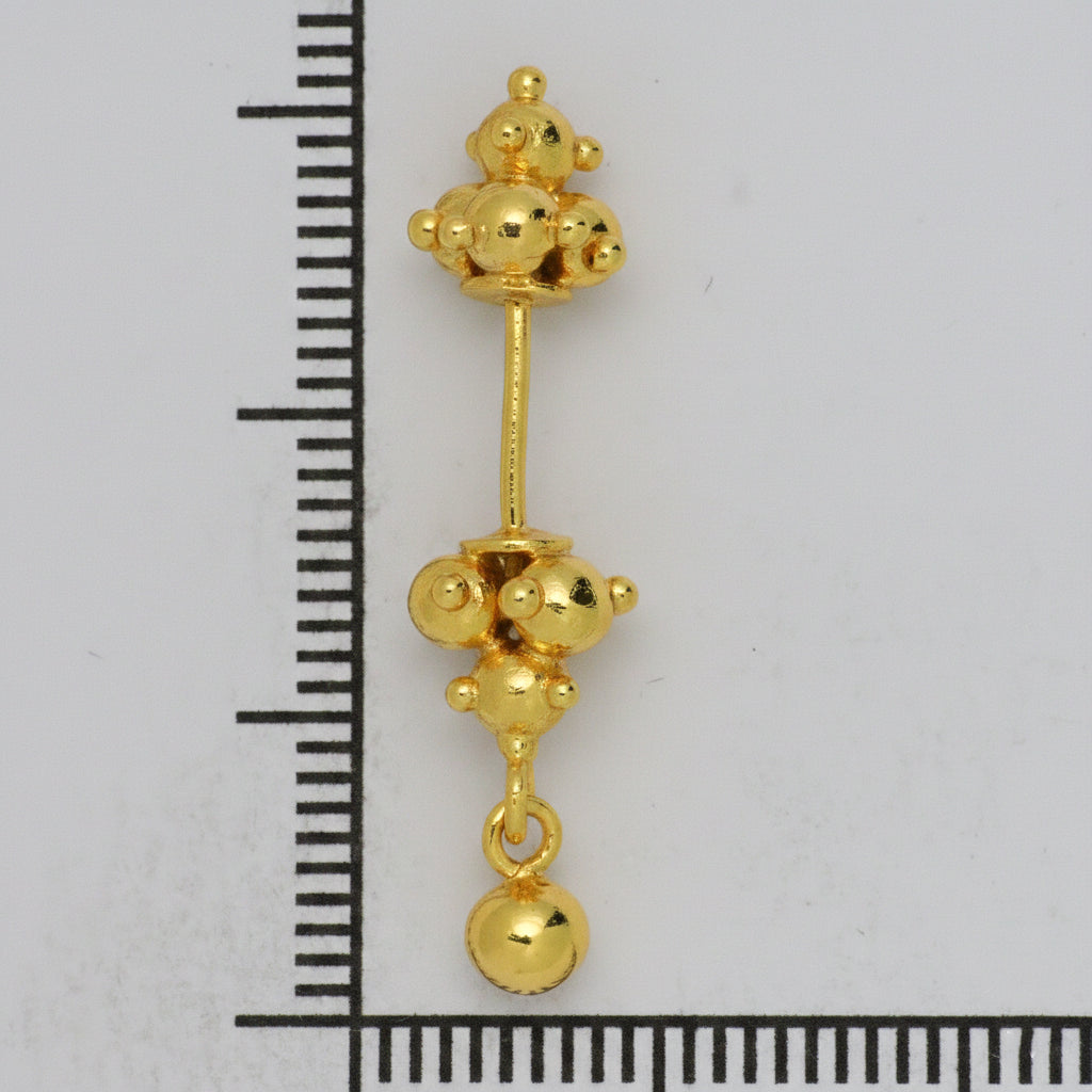 Silver Bugadi Dome Dual & Drop Gold Design