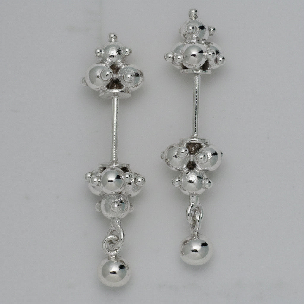 Silver Bugadi Dome Dual & Drop Silver Design